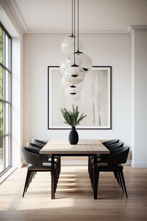 Traditional Modern Dining Room Ideas, Dining Table Contemporary Design, Industrial Coastal Decor, Traditional Modern Dining Room, Minimalist Dining Area, Minimalist Dining Room Ideas, Modern Scandinavian Dining Room, Monochrome Dining Room, Prom Dresses For Girls