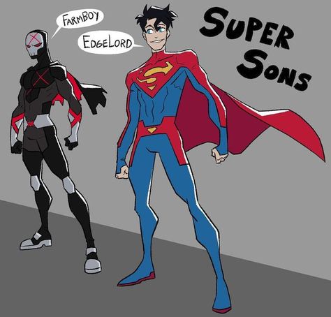 Damian And Jon, X Costume, Dc Comics Facts, Sleep Is Important, Superman X Batman, Super Powers Art, Red X, Batman Funny, Arte Dc Comics