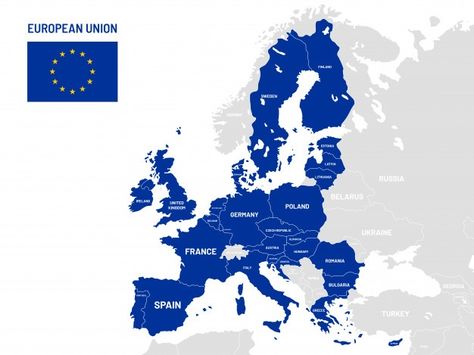 European union countries map. eu member ... | Premium Vector #Freepik #vector #star #border #map #flag Free Printable World Map, Cartography Map, Geography Lessons, Drawn Map, Italy Map, Country Names, World Geography, Country Maps, Europe Map