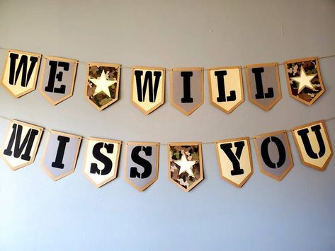 Farewell Party Ideas Decoration, Farewell Decoration Ideas, Farewell Banner, Military Send Off Party Ideas, Marine Party, Army Birthday Cakes, Farewell Party Decorations, Farewell Decorations, Farewell Ideas