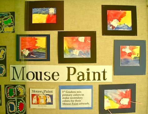 Color Art Kindergarten, Mouse Paint Activities, Preschool Mouse, Color Art Lessons, Grade 1 Art, Mouse Paint, Kindergarten Art Lessons, Kindergarten Colors, Color Lessons