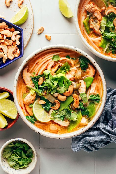 Thai Tofu Soup, Vegetarian Chicken Noodle Soup, Thai Curry Soup, Curry Noodle Soup, Tofu Soup, Coconut Milk Soup, Leftovers Soup, Curry Noodles, Easy Curry