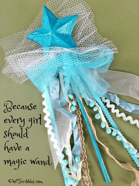 How to make a magic wand...because every girl should have one! How To Make A Magic Wand, Make A Magic Wand, Magic Wand Craft, Diy Wands, Bouquet Alternatives, Fairy Princess Birthday, Fairy Headband, Princess Wands, Ribbon Wands