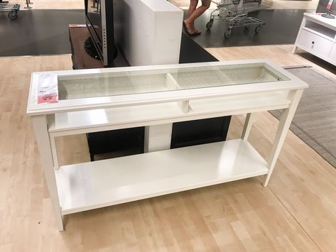 Ikea Liatorp Console Table, Ikea Liatorp Console, Liatorp Console Table, White Console Table Decor, Ikea Liatorp, Shadow Box Table, Decorating Tables, Bungalow Ideas, Nail Therapy