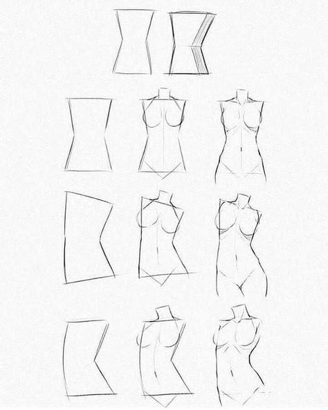 How To Draw Female Figure Step By Step, Female Proportions Drawing, Sketch Of Girl Body, Body Sketch Step By Step, How To Draw Girls Bodies, Body Tips Drawing, How To Draw Girl Bodies, Girls Body Drawing, Girl Body Sketch