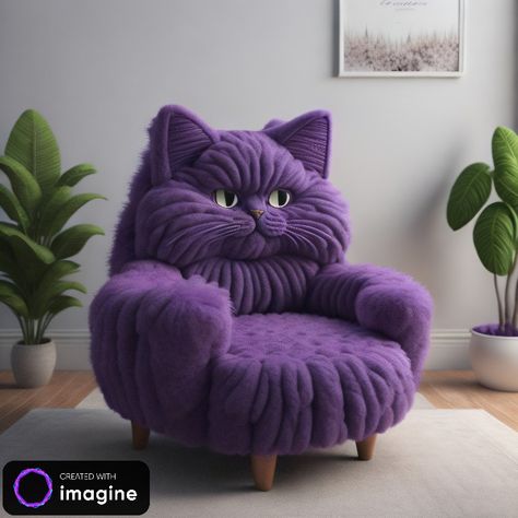 Cat Chair Design, Cat Themed Furniture, Cat Chair, Flamingo Fashion, Weird Furniture, Fantasy Furniture, Accessories Aesthetic, Accessories Bathroom, Bed Furniture Design