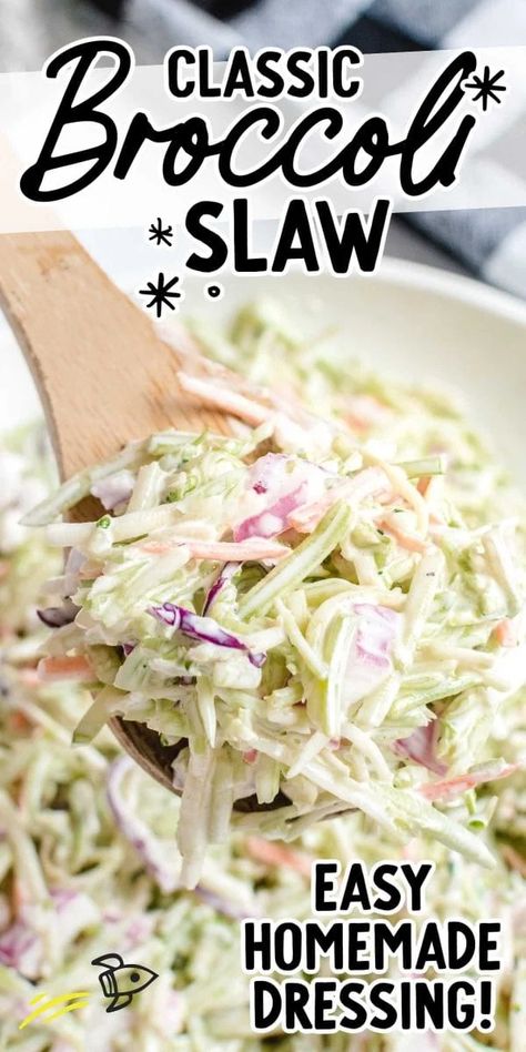 Homemade Slaw Dressing, Broccoli Slaw Dressing, Broccoli Cole Slaw, Classic Coleslaw Recipe, Broccoli Slaw Salad, Broccoli Slaw Recipes, Classic Coleslaw, Coleslaw Recipes, Homemade Slaw