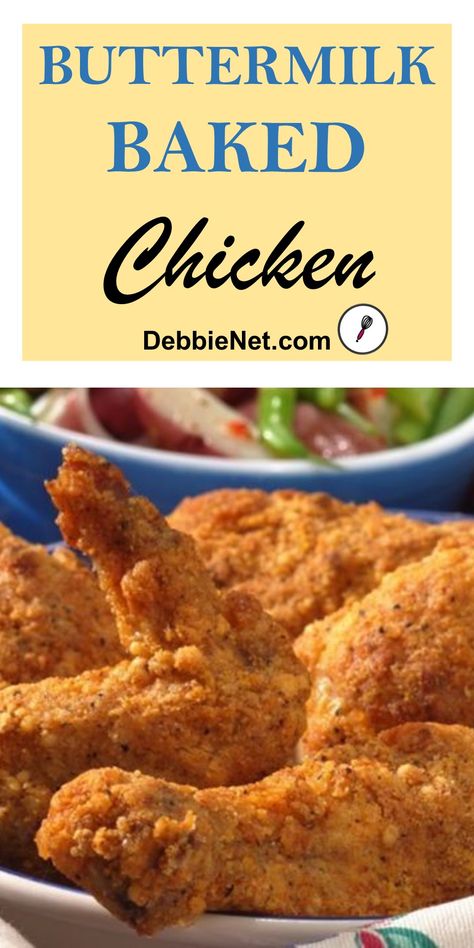 Baked Buttermilk Chicken, Snacking Ideas, Buttermilk Oven Fried Chicken, Shake N Bake Chicken, Oven Baked Chicken Tenders, Baked Chicken Recipes Oven, Crispy Oven Baked Chicken, Baked Recipes, Chicken Baked