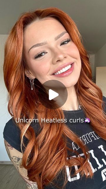 Mirta Miler on Instagram: "Unicorn Heatless curls 🦄 . . #heatlesscurls #hairtutorial #blowout" Heatless Unicorn Curls, Unicorn Heatless Curls, Unicorn Curls, Diy Heatless Curls, Diy Curls, Curls No Heat, Heatless Curls, No Heat, Great Hair