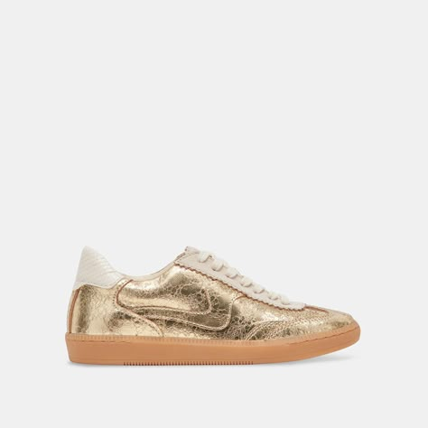 NOTICE SNEAKERS GOLD DISTRESSED LEATHER Dolce Vita Sneakers, Dressy Sneakers, Wide Sneakers, Wedding Sneakers, Gold Sneakers, Dolce Vita Shoes, Green Suede, Pink Suede, Sneakers Outfit