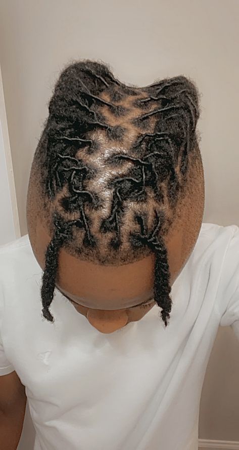 High Top Barrel Twists, Mens Barrel Twist Locs, Side Barrel Twist Locs, Barrel Twists Men, Barrel Loc Styles For Men, Plat Braids For Men, Barrel Braids, Barrel Twist Dreads Men, Barrel Twist Locs