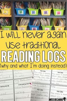 Check out why I stopped using traditional reading logs in my classroom, and learn how I changed the format of the reading log to make it intentional for comprehension and nightly reading. Reading Homework, Teaching Third Grade, Third Grade Reading, Reading Logs, 4th Grade Reading, 3rd Grade Classroom, 3rd Grade Reading, 2nd Grade Reading, First Grade Reading