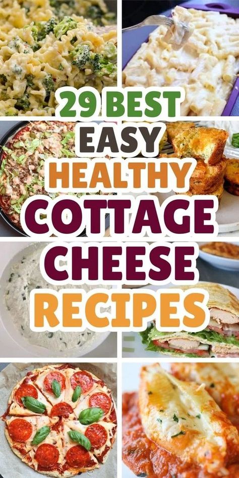 Healthy Cottage Cheese Recipes [Snacks, Dinner Ideas, Sweets...] Food Made With Cottage Cheese, Cottage Cheese Meals Healthy, What Goes With Cottage Cheese, Cottage Cheese Cookies Healthy, Healthy Meals With Cottage Cheese, Casseroles With Cottage Cheese, Easy Cottage Cheese Snacks, Pureed Cottage Cheese Recipes, Lunch Ideas With Cottage Cheese