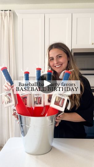 283K views · 20K reactions | It took me so long to figure out these party favors but I’m SO happy with how they turned out. ⚾️ Comment LINK to shop supplies + get the free favor tag Canva template! 🔗
.
.
.
.
.
.
.
#baseball #baseballbat #baseballfavors #baseballparty #baseballbirthday #baseballbirthdayparty #baseballbirthdaytheme #dollartree #dollartreediy #dollartreefinds #boysbirthday #partyfavors #diypartyfavors #partyfavor #kidspartyfavors | Sierra Miller | Content Creator | sierralmiller · Original audio Baseball Favors, 21st Birthday Boy, Baseball Party Favors, Baseball Theme Birthday, Baseball Birthday Party, Diy Party Favors, Dollar Tree Finds, Baseball Party, Celebration Ideas