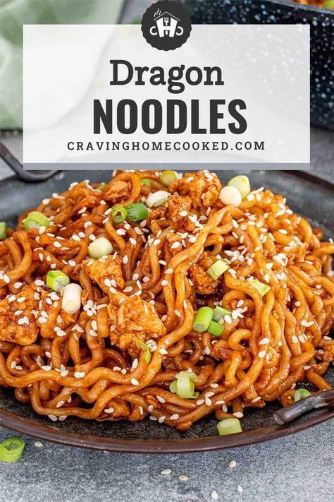 Spice up dinner tonight with these easy and delicious Dragon Noodles 🍜 A quick, flavorful meal that beats takeout every time! #DragonNoodles #EasyDinnerIdeas Asian Noodle Dishes Recipes, Clean Chinese Food Recipes, Recipes To Make With Spaghetti Noodles, Quick Asian Noodle Recipes, Easy Asian Dinner Ideas, Brothless Ramen Recipe, Very Quick Dinner, Noodle Dishes Asian, Asian Egg Noodle Recipes Stir Fry