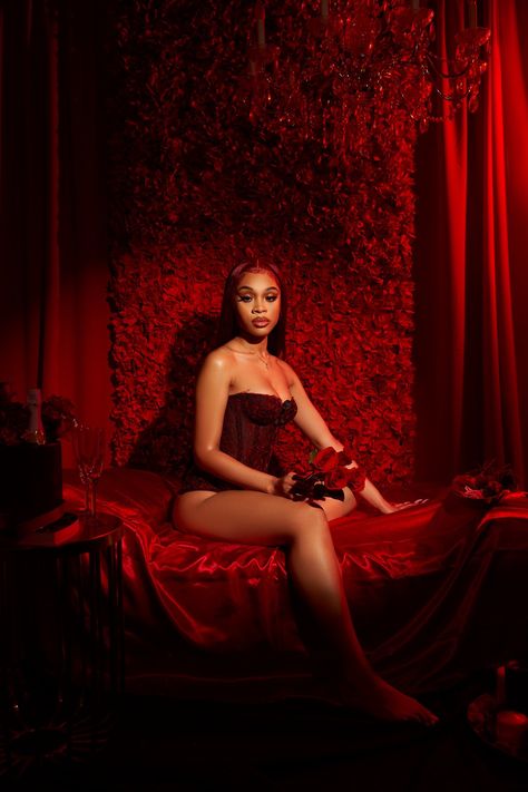 Red Inspired Photoshoot, Valentines Photoshoot Ideas Black Women, Picture Themes Ideas, Roses Background Photoshoot, Corset Photoshoot Ideas Birthday, Halloween Photoshoot Ideas Black Women, 29 Birthday Photoshoot Ideas For Women, Valentine’s Day Hair Photoshoot, Birthday Photoshoot Ideas 24th Birthday