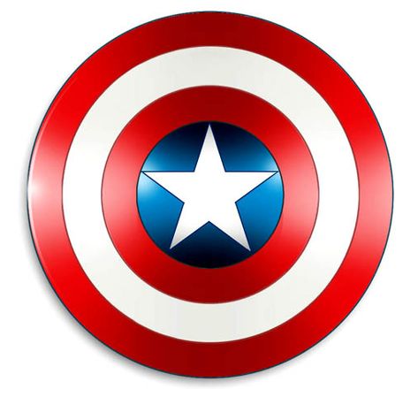 How to make a DIY Captain America shield. This fun Marvel craft involves a flying disc and duct tape. Use it for a Captain America costume. Bonus, you can even throw the shield just like Cap does. Marvel DIY | Captain America Shield Craft | Escudo Captain America Como Hacer Captain America Symbol, Avengers Birthday Party Decorations, Captain Amerika, Captain America Cake, Avengers Symbols, Spiderman Images, Captain America Logo, Captain America Birthday, America Logo