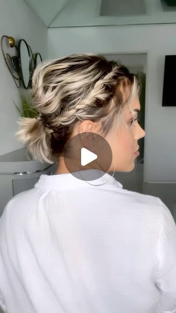 Ekaterina Guerra | Short Hairstyles + Makeup on Instagram: "You gotta just go for it😉 #tbt to this #shorthairstyle with a #shortbob  It’s all in the little details… the twists, the splitting the hair into 2 ponytails to keep the shorties up, the minimal framing around the face, the loop around to hide the elastic… yes the details make it work ✨   Elastics linked at the bottom of your screen code KATY20 will save you some 💰  #hair #hairstyle #hairstyleideas #hairstyleoftheday #bob #bobhair #bobhairstyles #peinados #cabellocorto #hairstyletutorial #shorthairlove #shorthairlife #hairinstagram #hairvideos" 2 Ponytails, Just Go For It, Short Hair Undercut, Summer Hairstyles For Medium Hair, Hair Life, Go For It, Shaved Hair, The Loop, Make It Work