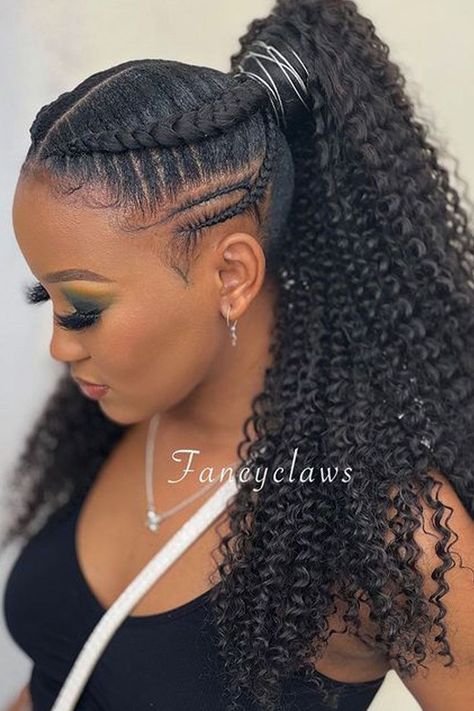 Sleek Ponytail Hairstyles, African Hair Braiding Styles, Braided Cornrow Hairstyles, Braids Hairstyles Pictures, Quick Braided Hairstyles, Braided Ponytail Hairstyles, Hair Ponytail Styles, Natural Hair Braids, Cornrow Hairstyles