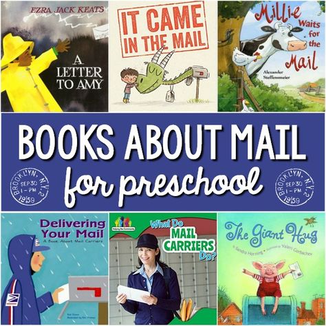 Post Office Books for Preschool Preschool Mail Activities, Mail Theme Preschool, Preschool Mailman Activities, Post Office Theme Preschool, Preschool Mail Carrier Activities, Post Office Preschool Activities, Mail Carrier Preschool, Preschool Post Office, Post Office Preschool