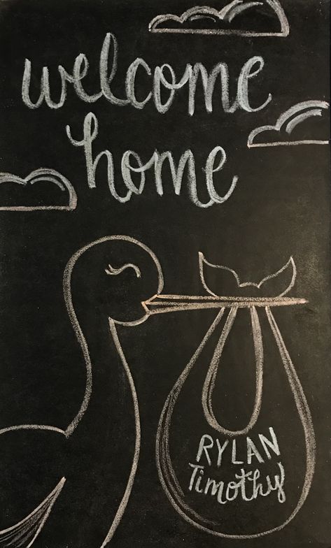 Baby Chalkboard Art, Welcome Home Chalkboard Art, Welcome Home Baby Ideas, Welcome Home Chalkboard, Card Sayings Messages, Baby Chalkboard Signs, Baby Shower Card Sayings, Welcome Baby Signs, Baby Shower Chalkboard