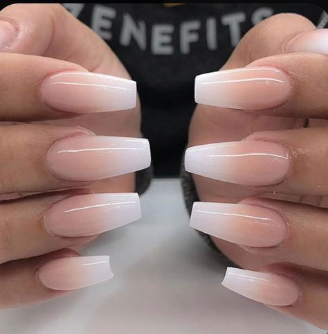 Music Nails, Ombre Gel Nails, American Nails, Natural Acrylic Nails, Ombre Acrylic Nails, Simple Acrylic Nails, Acrylic Nails Coffin, Prom Nails, Types Of Nails