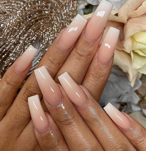 Glossy Coco Shade Nude Ombre Nails Nude Ombre Nails, Nails Glossy, Nude Nail Designs, Ombre Acrylic Nails, Dope Nail Designs, Classy Acrylic Nails, Fall Acrylic Nails, Nail Essentials, Brown Nails