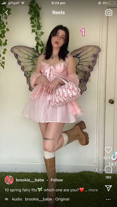 Fairycore Aesthetic Outfits Pink, Fairy Core Pink Outfits, Pastel Fairy Outfit, Melanie Martinez Concert Outfit Ideas Portal, Fairy Concert Outfits, Pink Fairy Core Outfits, Pink Fairy Aesthetic Outfit, Soft Fairy Core Outfits, Pink Fairycore Outfits