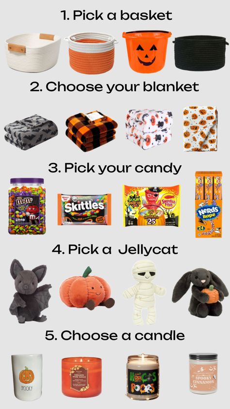 Make a Boo basket🎃👻💀#fall#halloween#boo#boobasketideas#boobasket Halloween Sleepover Party, Boo Basket Ideas For Best Friend, Easy Gift Baskets, Fall Smells, Sour Skittles, Nerds Rope, Halloween Sleepover, Fall Gift Baskets, Making A Gift Basket