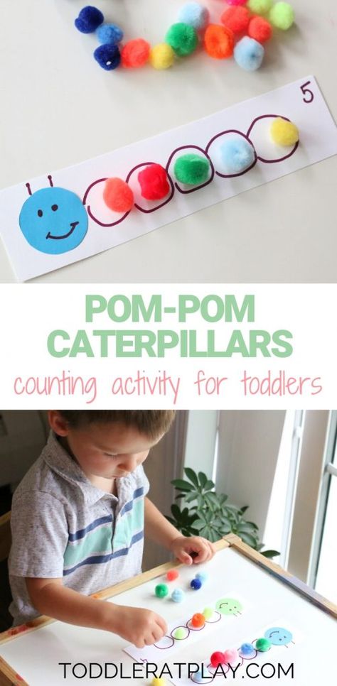 Caterpillar Counting, Math Activities For Toddlers, Toddler Math, Counting Activity, Insects Theme, Childcare Activities, Daycare Activities, Summer Crafts For Kids, Counting Activities