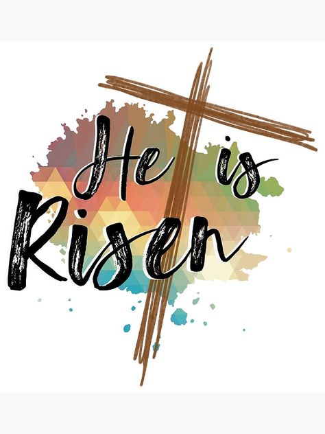 "He is Risen | Easter | Religious | Christian" Greeting Card for Sale by GardenSwingArt | Redbubble Christian Greeting Cards, He Is Risen Easter, Cameo Crafts, Prayers Of Encouragement, Silhouette Cameo Crafts, Positive Quotes Wallpaper, Jesus Drawings, Christian Shirts Designs, Wallpaper Mobile