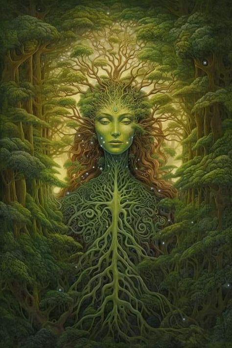 Gaia Goddess, Mother Earth Art, Nature Goddess, The Virtues, Psy Art, Energy Art, Sacred Feminine, Thich Nhat Hanh, Spirited Art