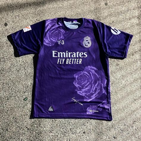 Designer collaborations with football teams, including: Real Madrid x Y3 & Adidas Juventus x Palace Skateboards & Adidas Manchester United x Drama Call & Adidas Ac Milan x Pleasures & Puma Ajax x Daily Paper & Adidas Y 3 Adidas, Paper Jersey, Y3 Adidas, Real Mardid, Drama Call, Juventus Jersey, Adidas Y3, Jerseys Football, Hello Kitty Shoes