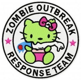 Hello Kitty Zombie, Zombie Response Team, Cute Zombie, Team 2, Whatsapp Wallpaper, Scene Emo, Cat Pendants, Black And White Design, Machine Embroidery Design