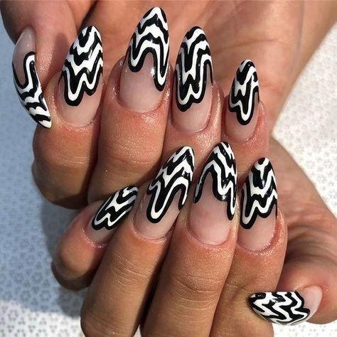 Ongles Goth, Wave Nails, Goth Nails, Edgy Nails, Grunge Nails, Nail Swag, Nagel Inspo, Fire Nails, Dream Nails