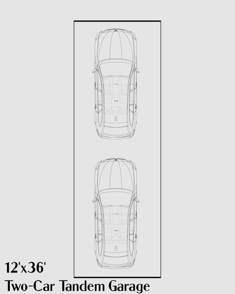 Tandem Garage, Attached Garage, Garage Dimensions, Two Car Garage, Double Garage, Cost To Build, Garage Plans, Planning Printables, Car Garage