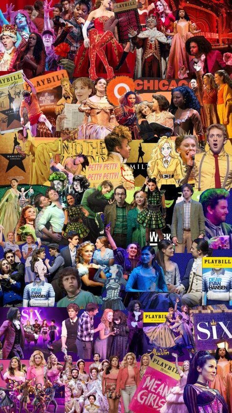 A rainbow of broadway 🎭 🌈 #broadway #musicals #Sixthemusical #hamilton #meangirld #wicked #falsettos Theatre Kids Funny, Musical Theatre Humor, Theater Kid Problems, Musical Wallpaper, Broadway Playbills, Theatre Humor, Theatre Jokes, Broadway Posters, Musicals Funny