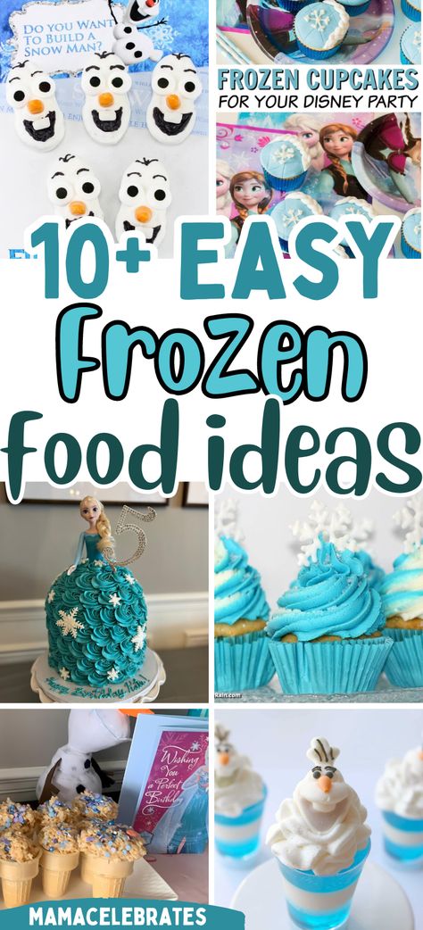 Frozen Party Food Easy Simple Party Food Ideas, Frozen Party Food Ideas, Banana Cream Pie Pudding, Frozen Birthday Party Food, Party Food Easy, Olaf Cookies, Simple Party Food, Frozen Party Food, Food Suggestions