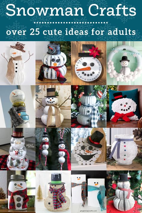 You’ll going to love these EASY snowman crafts for adults! Get a variety of snowman craft ideas to make during the holidays including gifts and decor. I’ll totally admit that I’m a cold weather person. I love the snow, I love the freezing temperatures. I love the winter cocktails and snacks. And of course, I … The post Snowman Crafts for Adults This Winter appeared first on DIY Candy. Tea Light Snowman Craft, 2x4 Snowman Wooden Snowmen Diy, Craft Snowman Ideas, Diy Snow Man Ornaments, Snowman Flower Pot Craft, Easy Snowmen Crafts, Snow Man Diy Decor, Easy Snowman Crafts For Adults, Snowman Contest Ideas