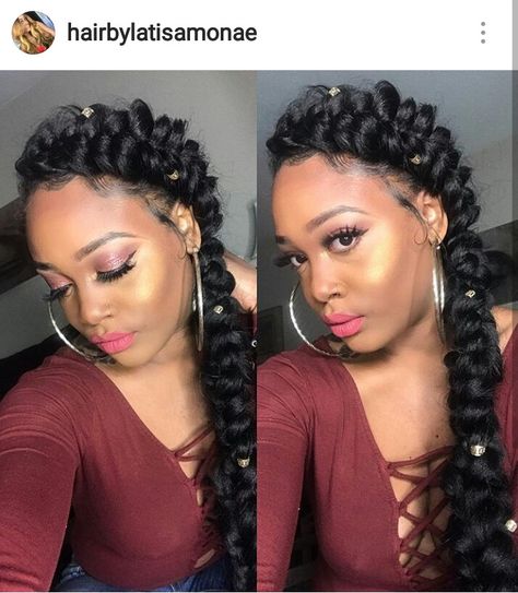 Boho Halo Braid, 2 Big Braids With Weave, Pretty Box Braids, Halo Braid With Weave, Halo Braid Natural Hair, Huge Afro, Should Length Hair Styles, Large Braids, Butterfly Braids