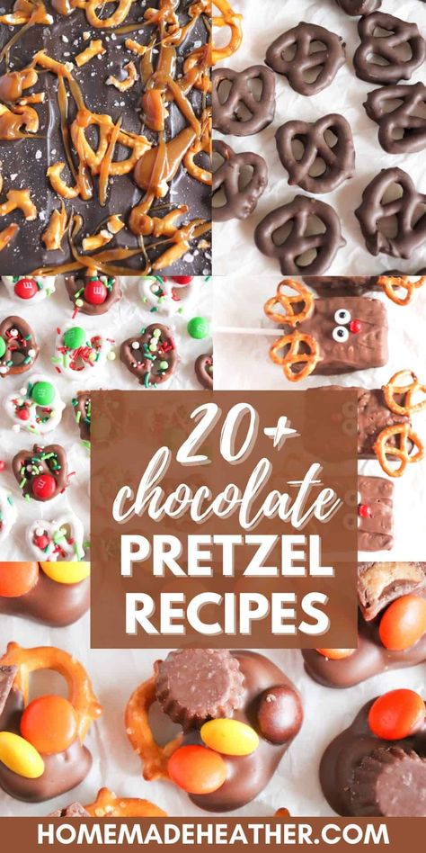 Thanksgiving Desserts Pretzels, Christmas Baking Pretzels, Rollo Pretzel Treats Christmas, Chocolate Covered Pretzels For Christmas, Christmas Candy Recipes With Pretzels, Chocolate Pretzel Trees, Easy Chocolate Pretzels, Pretzels Dipped In Chocolate Christmas, Chocolate And Pretzels Holiday Treats