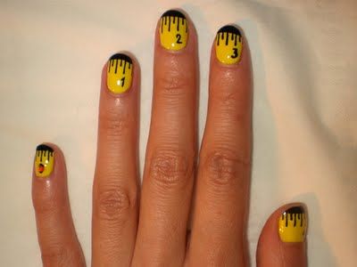 check this out! Tape Nail Designs, Yellow Nail Art, Les Nails, Yellow Nail, Dolls Diy, Nail It, Yellow Nails, 3d Nail, 3d Nail Art