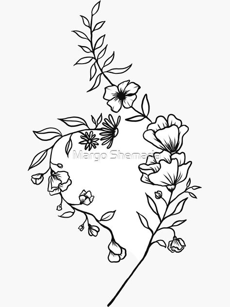 Tattoo Designs Neda, Tattoos Stomach, Neda Symbol, Flower Hip Tattoos, Cute Thigh Tattoos, Stomach Tattoos Women, Hip Thigh Tattoos, Health Tattoo, Wildflower Tattoo