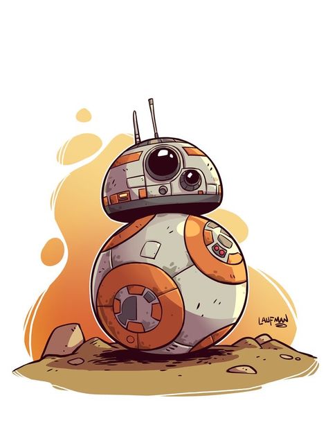 Star Wars Cartoon, Star Wars Painting, Arte Doodle, Star Wars Bb8, Star Wars Background, Cuadros Star Wars, Star Wars Drawings, Star Wars Tattoo, Bb 8