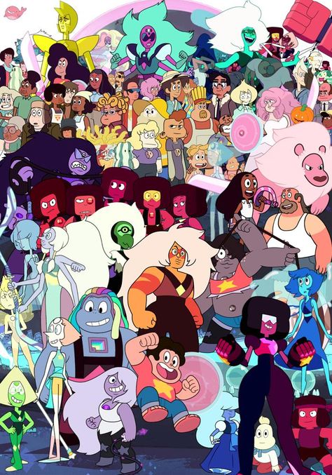 all steven universe characters Steven Universe Background, Diamante Rosa Steven Universe, Character Background, Best Kids Watches, Steven Universe Wallpaper, Sapphire Gem, Steven Universe Characters, Steven Universe Comic, Steven Universe Gem