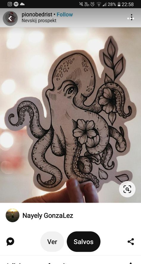 Octopus Tattoo Designs, Tattoo Design For Women, Tattoos 2024, Stamp Tattoo, Octopus Tattoo Design, Octopus Tattoos, More Feminine, Ocean Tattoos, Octopus Tattoo