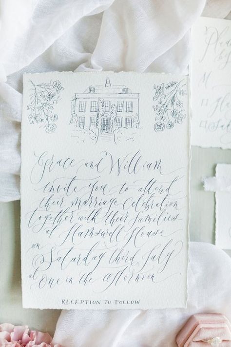 English Style Wedding Invitations, Hand Written Invitations Wedding, English Garden Wedding Invitations, Hand Written Wedding Invitation, Calligraphy Invitation Wedding, Hand Calligraphy Wedding Invitations, Wedding Calligraphy Invitations, Handwritten Wedding Invitations, Wedding Invitations Calligraphy