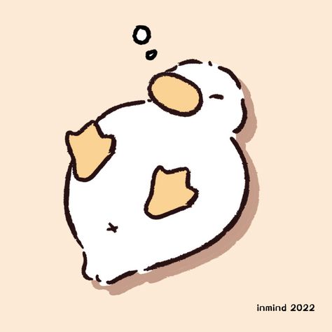 Cute Wild Animals Drawing, Chibi Drawings Animals, Duck Cute Aesthetic, Kawaii Duck Wallpaper, Drawing Ideas Duck, Cute Duck Pfp, Chibi Duck, Cute Animal Doodles, Duck Doodle