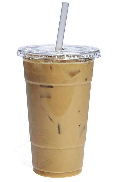 Amazon.com: [100 Sets - 24 oz.] Plastic Cups With Flat Lids: Gateway Bubble Boba, Clear Plastic Cups, Disposable Coffee Cups, Coffee Cup Cozy, Clear Cups, Smoothie Cup, Frozen Cocktails, Iced Coffee Cup, Cup Cozy