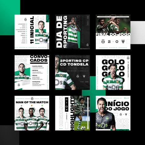 Soccer Design Graphics, Soccer Social Media, Soccer Template, Foto Sport, 잡지 레이아웃, Sports Design Ideas, Instagram Feed Planner, Sport Branding, Sports Design Inspiration